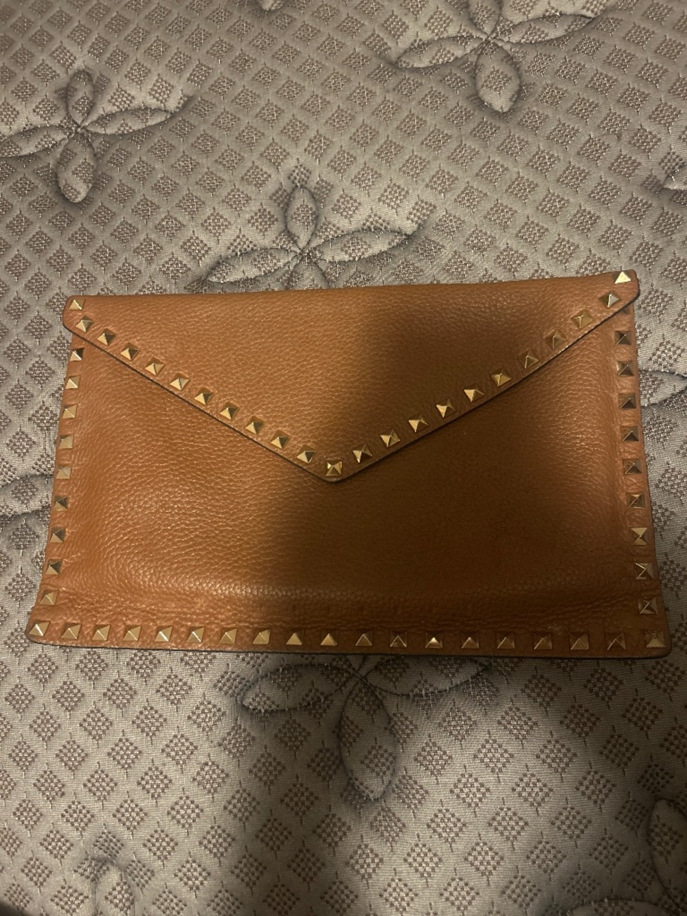 Valentino brown leather pouch